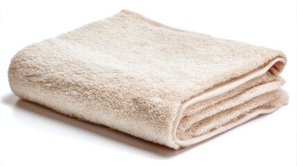 Soft folded towel top view White background and textile texture perfect for spa or home illustration
