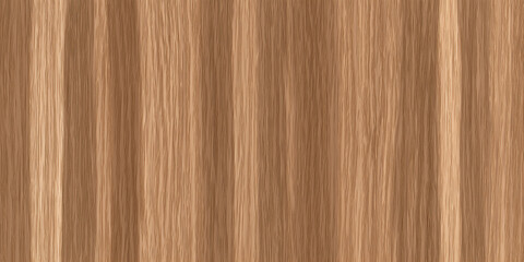 Naklejka premium Medium-tone oak wood texture with vertical grain and satin finish. 