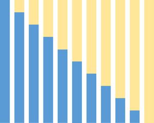 棒グラフのグラフィック素材イラスト