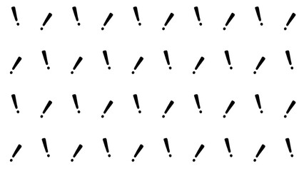 黒いびっくりマークのパターン背景イラスト