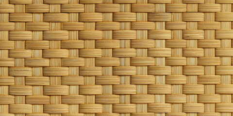 Golden beige bamboo weave texture with fine vertical grid pattern.
