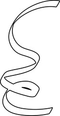 Ribbon thin line set, party, celebrate, holiday
