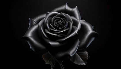 black rose on a black background