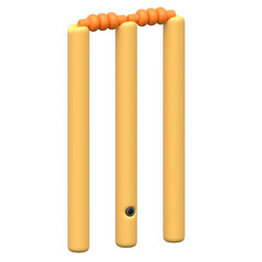 3D Cricket Wicket Icon