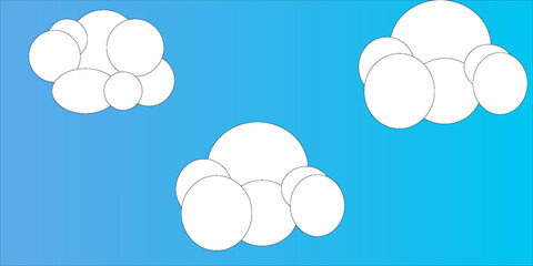 White cloud on a bright blue sky, background, backdrop, desktop.