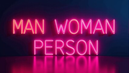 Neon Sign-Man, Woman, Person