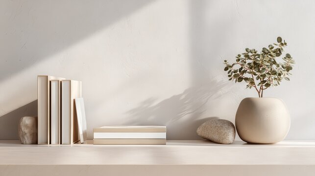 Minimalist Zoom Virtual Background With Stylish Office Decor Elements