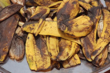 Banana Peel Waste Close Up
