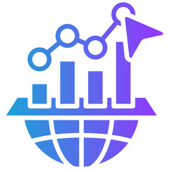 Performance Improvement glyph gradient icon