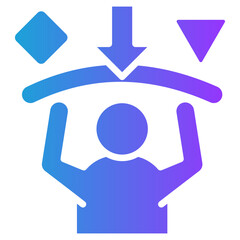 Resistance glyph gradient icon