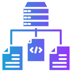 Collecting Data glyph gradient icon