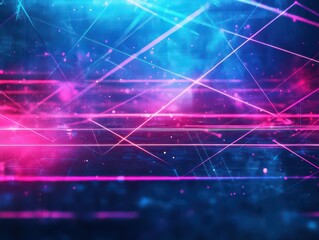 Vibrant Pink and Blue Abstract Background with Intricate Lines Evoking a Sense of Depth and Movement Perfect for Creative Design and Artistic Expressions