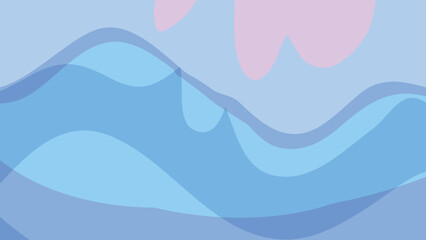 Abstract blue waves vector illustration design with a sea of light and motion, a cool water pattern with a touch of sky color