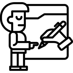 Leader Standard Work line icon