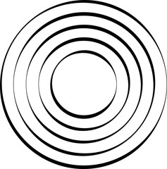 Concentric circles. Round line pattern