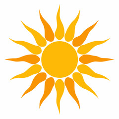 Sun icon on white background