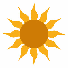 Sun icon on white background
