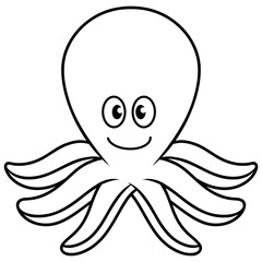 Obraz premium octopus ocean animal icon