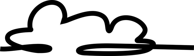 Clouds icon collection. Doodle bold line