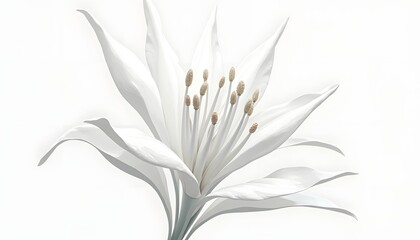 White Flower Blossom Close Up