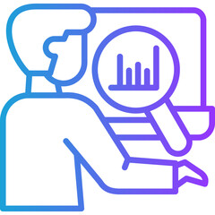 Continuous Monitoring line gradient icon