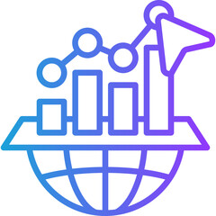 Performance Improvement line gradient icon