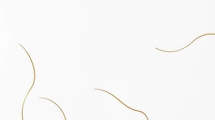 Golden Lines: Minimalist Abstract Art on White
