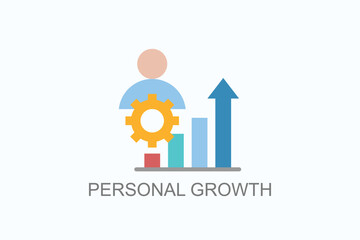 Personal Growth Icon Or Logo Isolated Vector Illustration