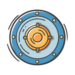 vault door icon, vault door vector illustration-simple illustration of vault door, perfect for vault door logos and icons