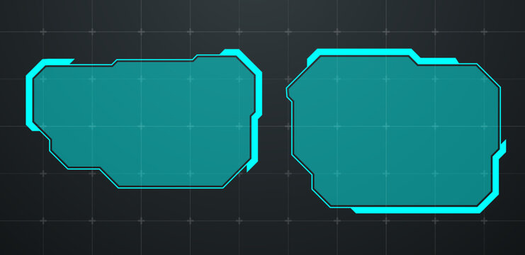 Text box technology or futuristic callout bar, blue vector editable