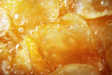 Closeup of a delicious sweet orange fruit slice, a healthy snack ingredient