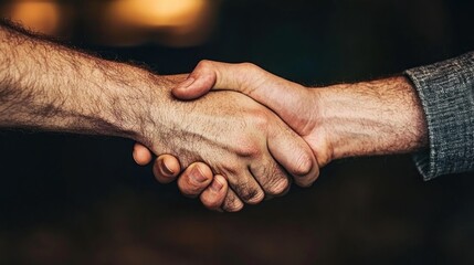 Fototapeta premium Interviewer and job candidate shaking hands after a successful interview.
