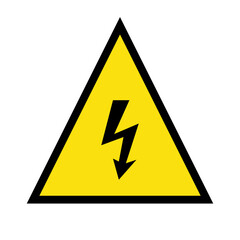 Vector high voltage sign. Suitable for design and education.