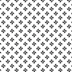Black and white vector seamless pattern with small diamonds , star shapes ,rhombuses .Abstract black and white geometric texture .Simple minimal wide repeat background .
