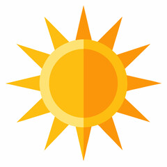 Sun icon on white background