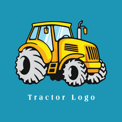 vector illustration of a tractor logo