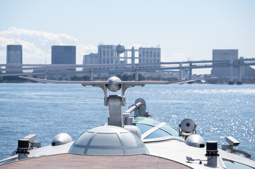 東京観光汽船エメラルダスから見えるフジテレビ