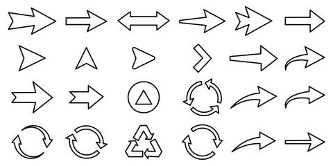 Black arrow icon big sets. Arrow icon set.