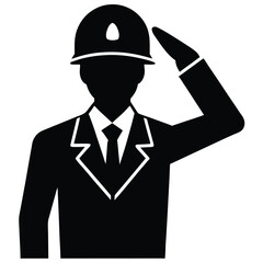 Saluting Officer  Military, Police, or Security Personnel Icon