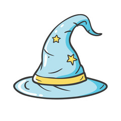 wizard hat icon, wizard hat vector illustration-simple illustration of wizard hat, perfect for wizard hat logos and icons