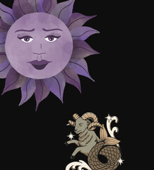 a goat with a fish body