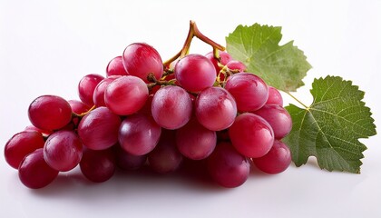 Fototapeta premium red grapes bunch on white background