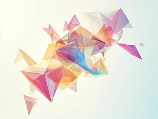 Abstract Colorful Geometric Shapes with Soft Lighting Effects