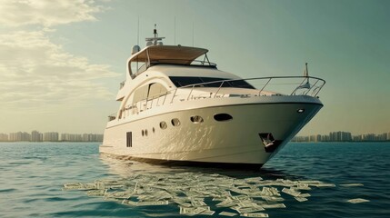 Luxury Yacht and Floating Money: A Symbol of Wealth and opulence