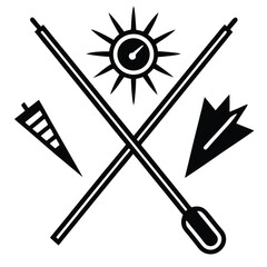 Vintage Spear and Arrow Hunting Emblem Design