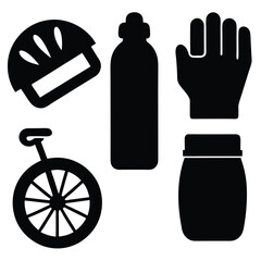 Unicycle Riding Essentials Helmet, Gloves, Water Bottle, and More