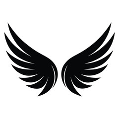 Elegant Black Wings Illustration Vector Graphic Design