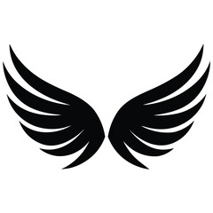 Obraz premium Majestic Black Wings A Powerful Symbol of Freedom and Flight