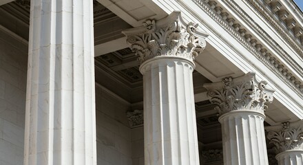 White building columns