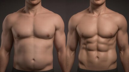 Body transformation before and after